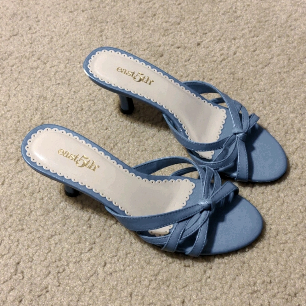 Blue east 5th kitten heels